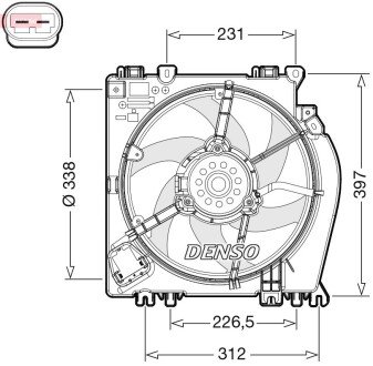 Вентилятор охлаждения радиатора denso ""DER46002"