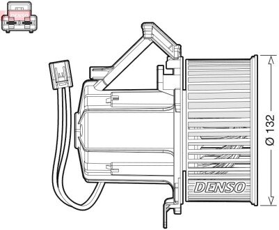 Вентилятор салону AUDI / PORSCHE A4 / Macan 2007 - 2015 denso ""DEA02008" на Ауди А4 б8