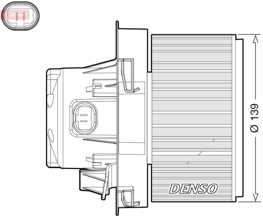 Вентилятор салону PEUGEOT 207 2006 - denso DEA21012