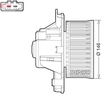 Вентилятор салону PEUGEOT 3008 2009 - Denso ""DEA21014"