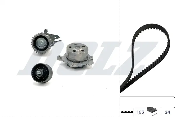ALFA ROMEO К-кт ГРМ (помпа + ремень + ролик) 147 (937_) 1.6 16V T.SPARK ECO 01-10, 156 Sportwagon (932_) 1.6 00-06 DOLZ KD086