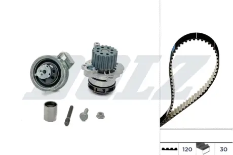 AUDI К-т ГРМ (помпа + ремень + 2 ролика) A3 (8L1) 1.9 TDI 00-03, A4 B6 (8E2) 1.9 TDI 00-04, A6 C5 (4B2) 1.9 TDI 01-05, SEAT TOLEDO II (1M2) 1.9 TDI 00-04, SKODA OCTAVIA I Combi 1.9 TDI 00-06, VW GOLF IV 1.9 TDI 98-01 DOLZ KD105 Сеат Леон