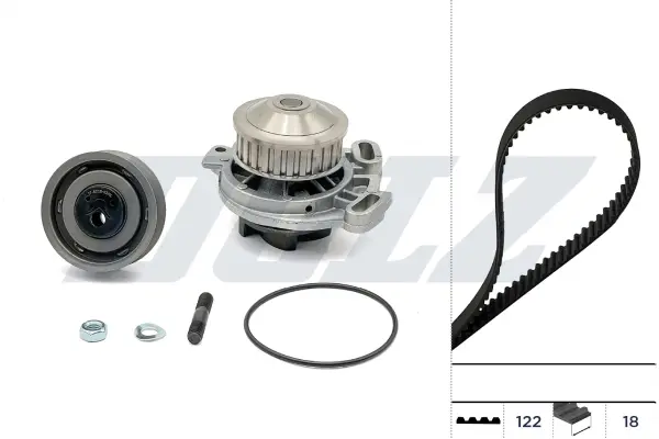 AUDI К-т ГРМ (помпа + ремень + ролик) 80 1.9-2.2 80- DOLZ KD122