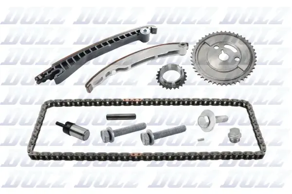 BMW К-кт ланцюга ГРМ (ланцюг+2планки+2шестерні+натягувач) MINI Cooper 01- DOLZ SKCB019F