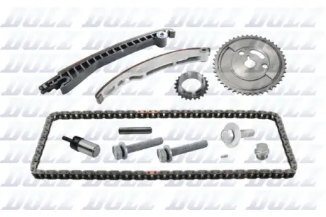 BMW К-кт ланцюга ГРМ (ланцюг+2планки+2шестерні+натягувач) MINI Cooper 01- DOLZ SKCB019F