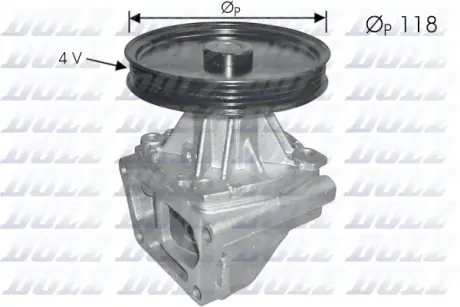 FIAT Помпа воды с корпусом Fiorino,Tipo,Tempra 1.4/1.6 89- DOLZ S-146