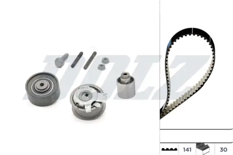 К-кт. ГРМ (рем.+3шт.ролика+крепление) AUDI 2,0TDI: A3/4/6 03- VW 2,0TDI: Golf V, Passat, Touran SKODA SEAT DOLZ SKD047 Фольксваген Пассат б6