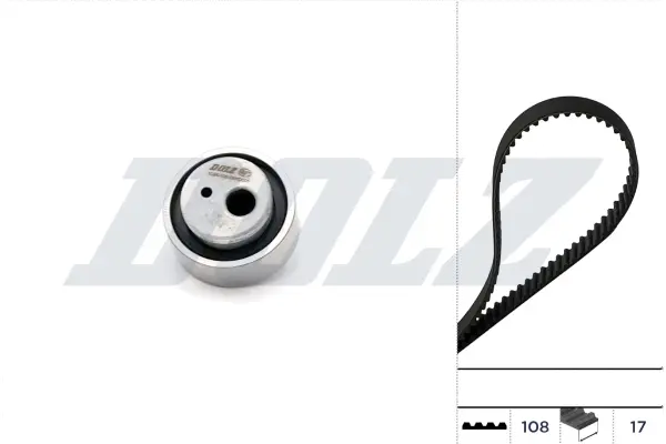 К-кт. ГРМ (рем.+ ролик) Citroen Berlingo 1.4, Xara,Saxo,Ax,Bx,Zx DOLZ SKD026