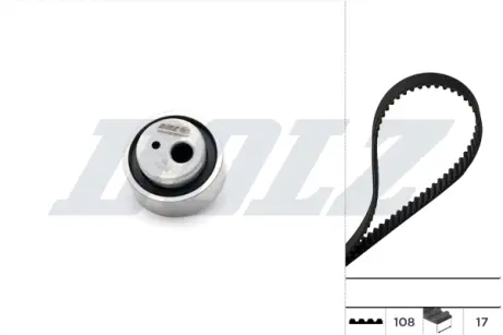 К-кт. ГРМ (рем.+ ролик) Citroen Berlingo 1.4, Xara,Saxo,Ax,Bx,Zx DOLZ SKD026