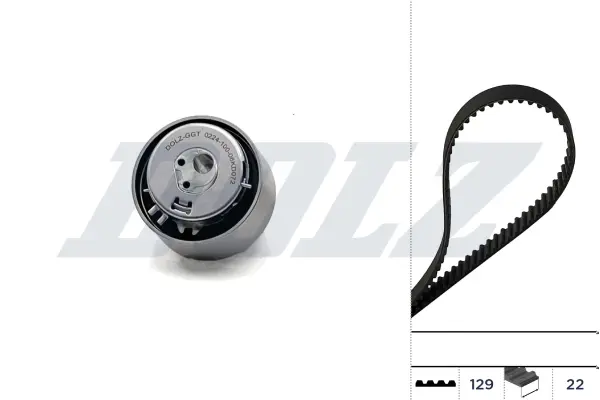 К-кт. ГРМ (рем.+ ролик) FIAТ Doblo 1.2, 1,4 DOLZ SKD060