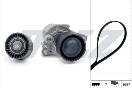 RENAULT Комплект ремень + натяжитель+ролик NISSAN QASHQAI I, X-TRAIL RENAULT ESPACE V, FLUENCE, GRAND SCENIC III, GRAND SCENIC IV, KADJAR, MEGANE CC, MEGANE III, SCENIC III 1.6/1.6D 04.11- DOLZ SKD200A Опель Виваро