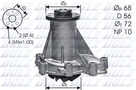 Насос системы охлаждения dolz M276 на Мерседес W140