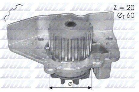 Насос системы охлаждения dolz N406 на Ситроен Ксара