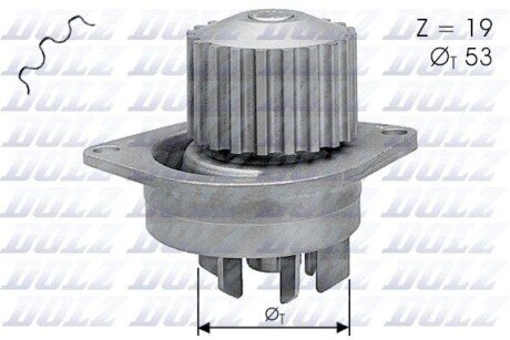 Водяной насос dolz C113 на Пежо 207