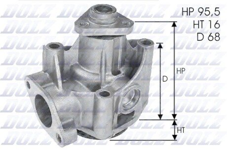 Водяной насос dolz L135 на Фиат Tempra