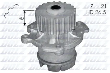 Водяной насос Dolz LADA 2108 - 112 (квадрат.зуб) DOLZ L123