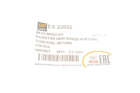 Трубка топливная dp group ES22022