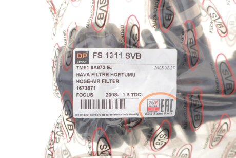 Патрубок фільтра повітряного dp group FS1311SVB