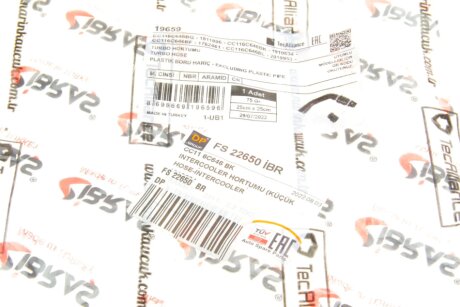 Патрубок интеркулера (турбины) dp group FS22650İBR