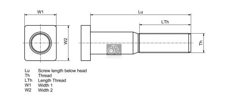 Болт колеса dt 117027