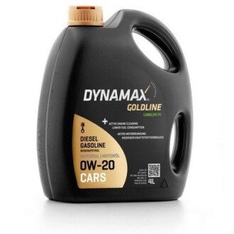 Масло моторне GOLDLINE LONGLIFE FE 0W20 (4L) dynamax 503304