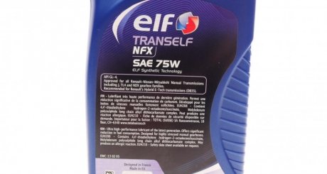 Масло в КПП TRANSELF NFX 75W 1L elf 223519