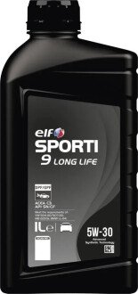 Олива моторн. SPORTI 9 LONG LIFE 5W-30 (Каністра 1л) elf 214257