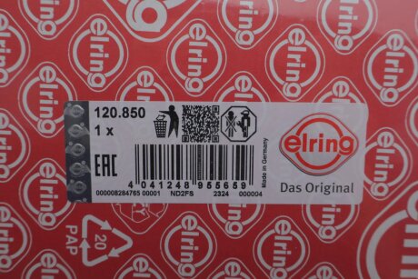 TOYOTA Повний комплект прокладок двигуна AURIS 2.0 D-4D 12-15, AVENSIS 2.2 D-4D 08-18, RAV 4 IV VAN D4d 4WD 13-18 elring 120850