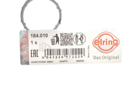 Прокладка трубки охолоджуючої рідини elring 184010