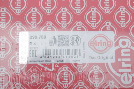 Прокладка, головка цилиндра VAG 3,0 TDI цил. 1-3, отв.2, 1,63 мм elring 299780