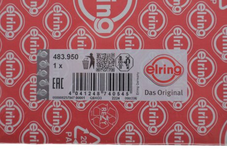 Комплект прокладок передньої кришки двигуна PORSCHE \'\'3.0-3.6 \'\'13>> elring 483950