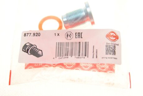 Пробка піддону картера elring 877920