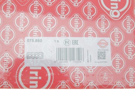 Прокладка головки блока металева elring 075860