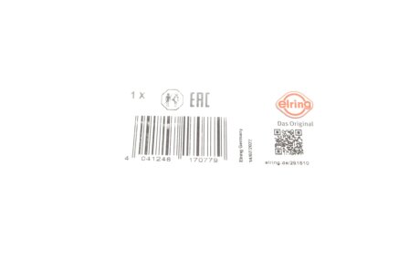 Прокладка впускного коллектора elring 261610