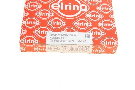 Сальник гидроусилителя руля (гура) elring 381690