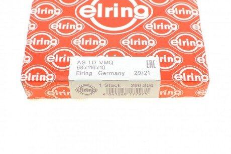 Сальник коленвала передний elring 266350