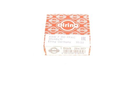 Сальник коленвала передний elring 294357