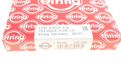 Сальник коленвала передний elring 318360