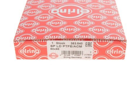 Сальник коленвала передний elring 353840