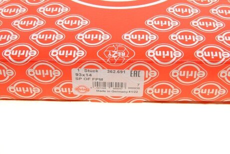 Сальник коленвала передний elring 362691