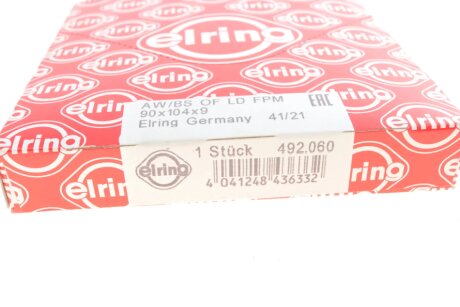 Сальник коленвала передний elring 492060