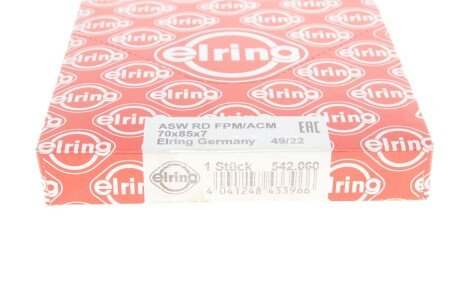 Сальник коленвала передній elring 542060