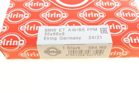 Сальник коленвала передний elring 584160