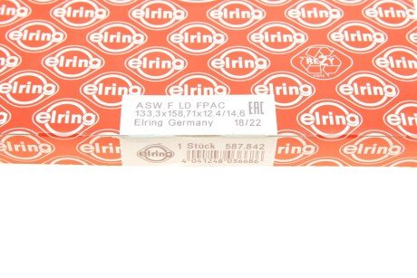 Сальник коленвала передний elring 587842
