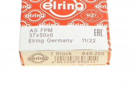 Сальник коленвала передний elring 649250