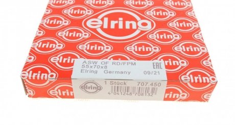 Сальник коленвала передний elring 707450