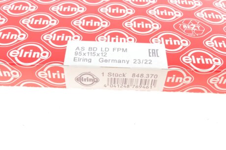 Сальник коленвала передний elring 848370