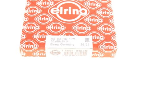 Сальник коленвала передний elring 848410