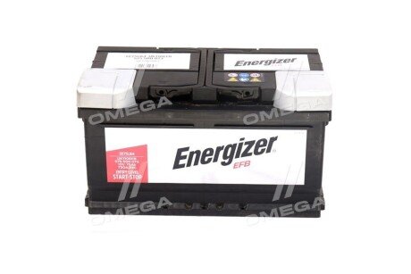 Акумулятор 75Ah-12v EFB (315х175х175),R,EN730 energizer 575 500 073