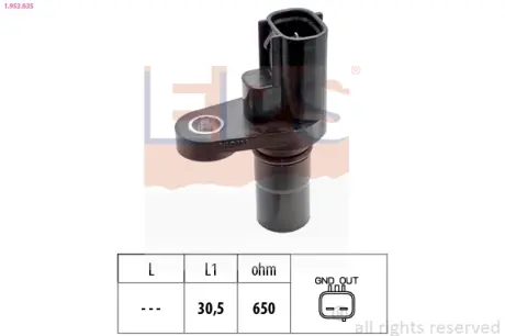 Датчик швидкості Lexus NX 14- /Toyota Avensis 1.8/2.0 08-18/Corolla 1.6/1.8 13-/Rav 4 2.0 08-/Yaris 1.3/1.5 11- EPS 1953635 Тойота Королла е150